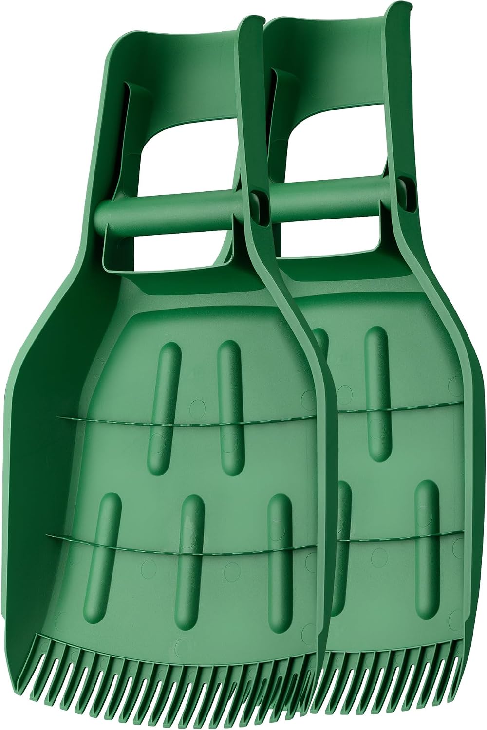 Wiltec Ramasse-feuilles en plastique 57,1 x 33,7 x 7,6 cm, lot de 2 pinces à feuilles à large ouverture, à dents et poignée ergonomique