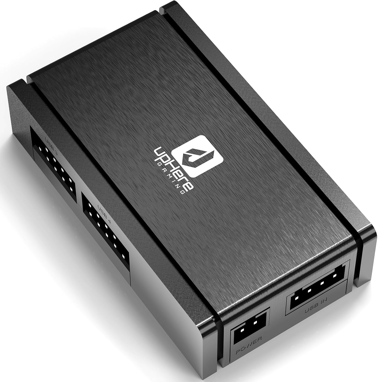 upHere USB 2.0 Hub de Carte Mère 4 Ports, 4 Ports USB 2.0 à 9 Broches, l’Alimentation SATA, Conception Magnétique, pour CPU Air Coolers, CPU Liquid Coolers, Case Fans and PC