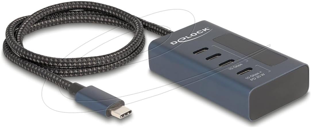 Delock Hub USB 10 Gbps avec 4 Ports USB-C et Power Delivery