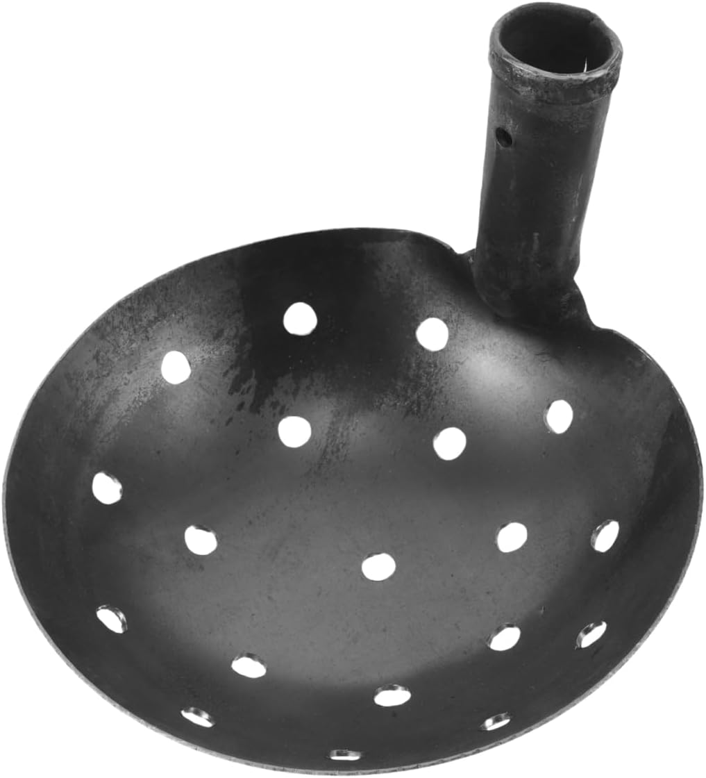DOITOOL Pelle de jardin en métal de 17 cm avec tamis et trous de 1 cm - Pour le nettoyage des gouttières et des étangs - Tamis pour éliminer la boue et aérer le sol