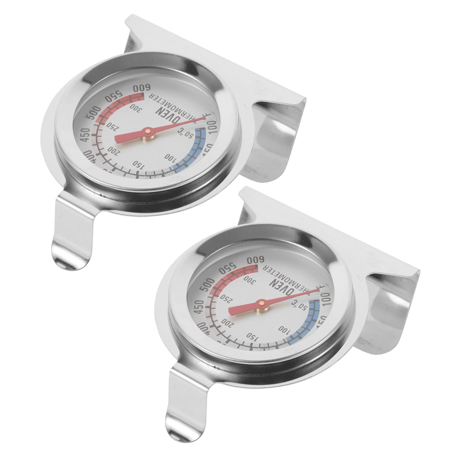 UKCOCO Thermomètre Eau Chaude, Thermomètre Alimentaire à Sonde en Acier Inoxydable, Lecture Instantanée, 2 Pièces, pour Barbecue Cuisine, 50-300 ℃