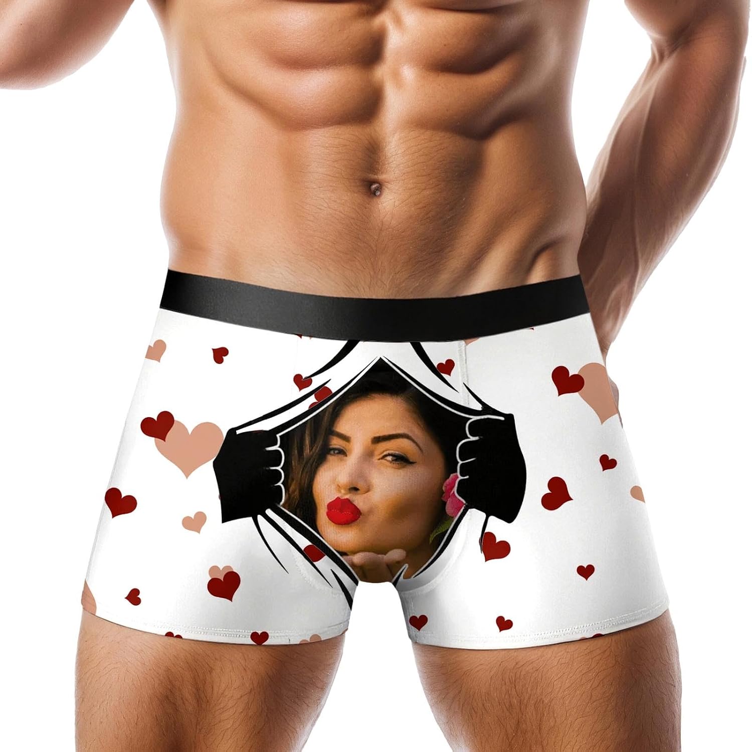 CaleçOn Homme Dim sous-vêtements personnalisés pour la Saint-Valentin,Un Anniversaire et Un Motif Plein d'amour