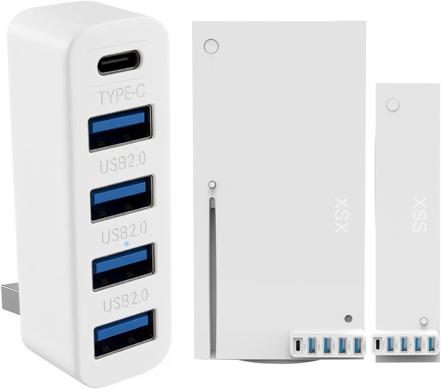 Hub USB 5 Ports pour Xbox Series X/S, USB Adaptateur d'extension