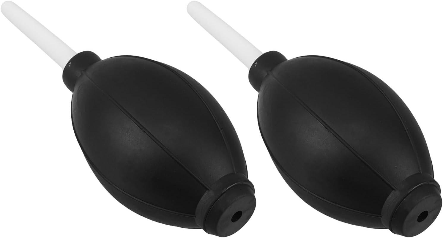 Souffleur d'air en Caoutchouc 2 Pièces Accessoire Portable pour Nettoyage de Caméra et Bureau