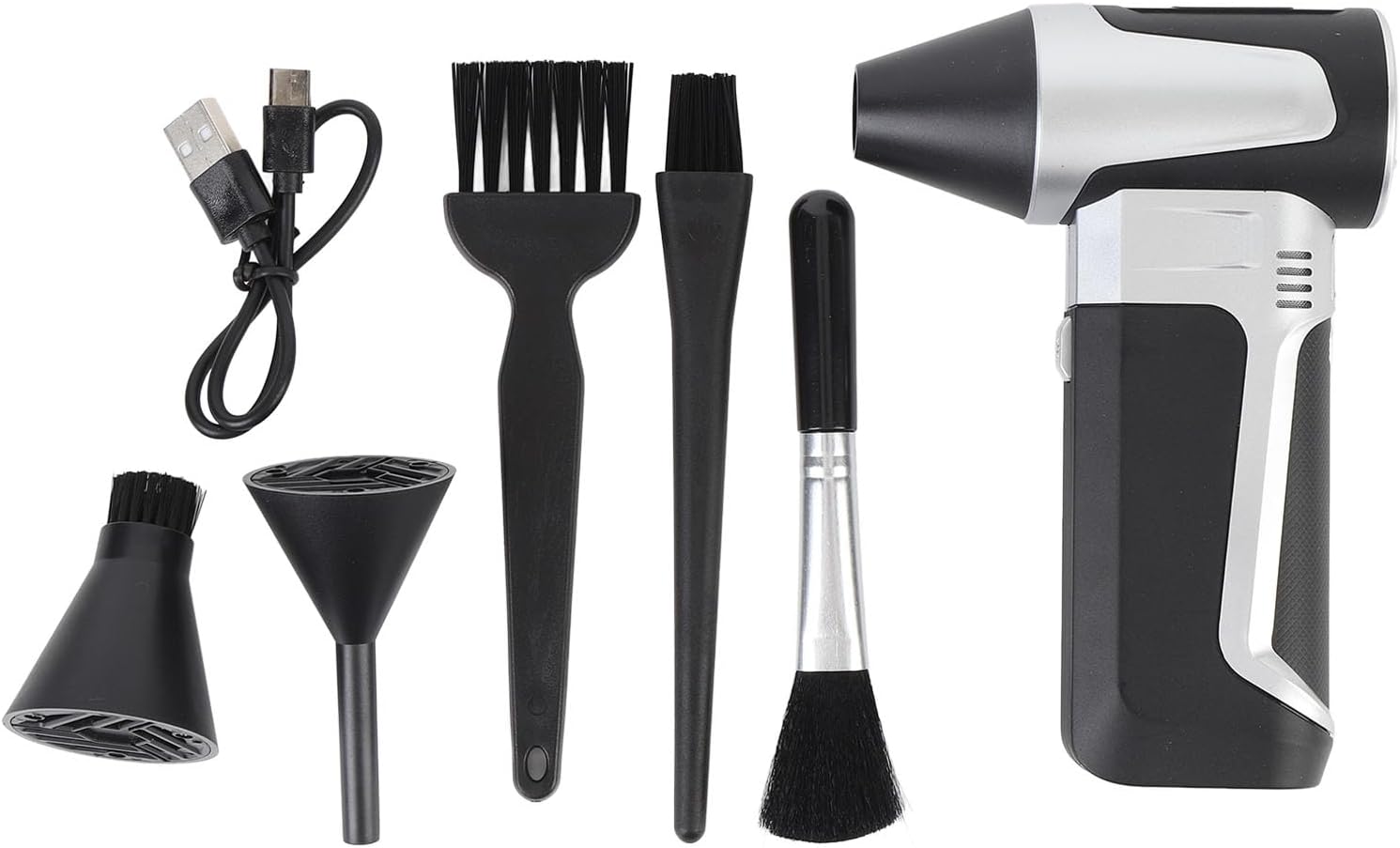 YUYTE 130000 RPM Haute Vitesse Souffleur De Poussière Souffleur D'air avec 4000mAh Batterie 3 Vitesse Réglable pour Clavier De Nettoyage De Voiture Sièges Pet Cheveux