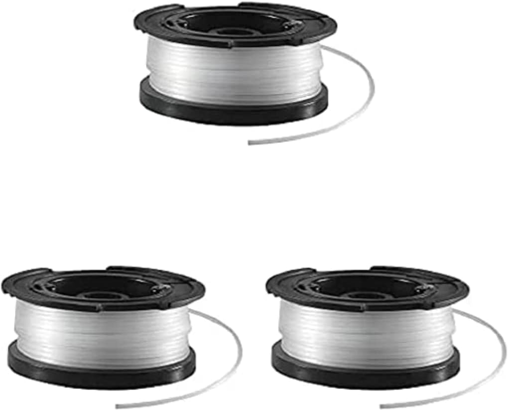 BLACK+DECKER Bobine de Rechange pour Coupe-Bordures, Bobine Reflex, 10 m de Fil en Nylon Reflex, Fil de ⌀1,5 mm, A6481-XJ, Paquet de 3
