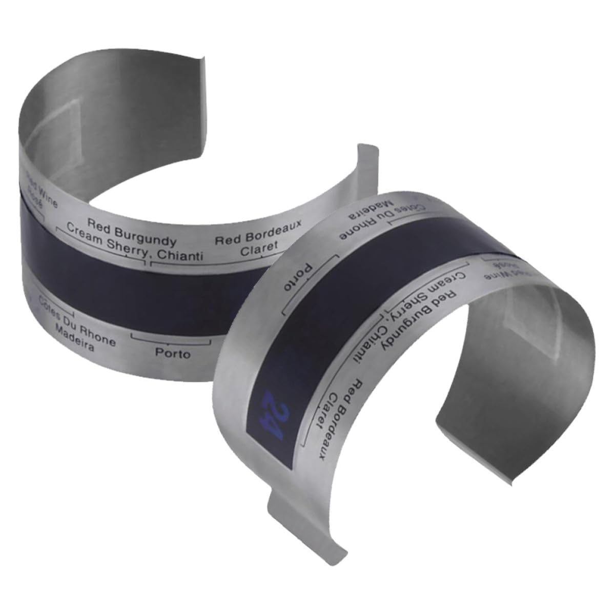 POPETPOP Thermomètre à Vin Bracelet Inox 2 Pièces Écran Numérique, Lecture Instantanée, Adaptable Toutes Bouteilles, Thermomètre Liquide Précis Cuisine et Dégustation