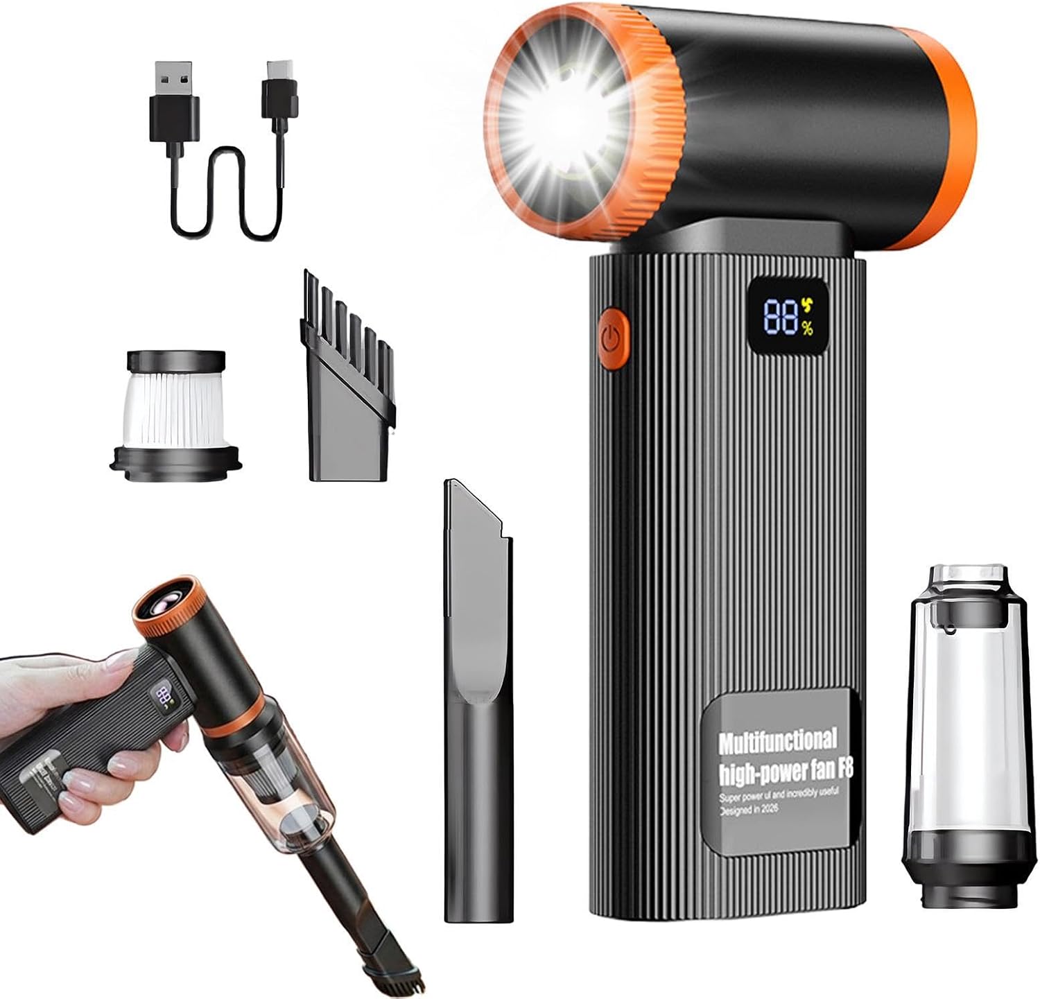 Plumeau à air comprimé 130 000 tr/min 5 vitesses rechargeable