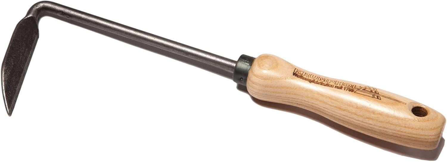 Cape Cod Weeder – arrache-pissenlits forgé – pour droitier – Avec manche en bois de frêne résistant, 14 cm de long – krump bois jardin Appareil