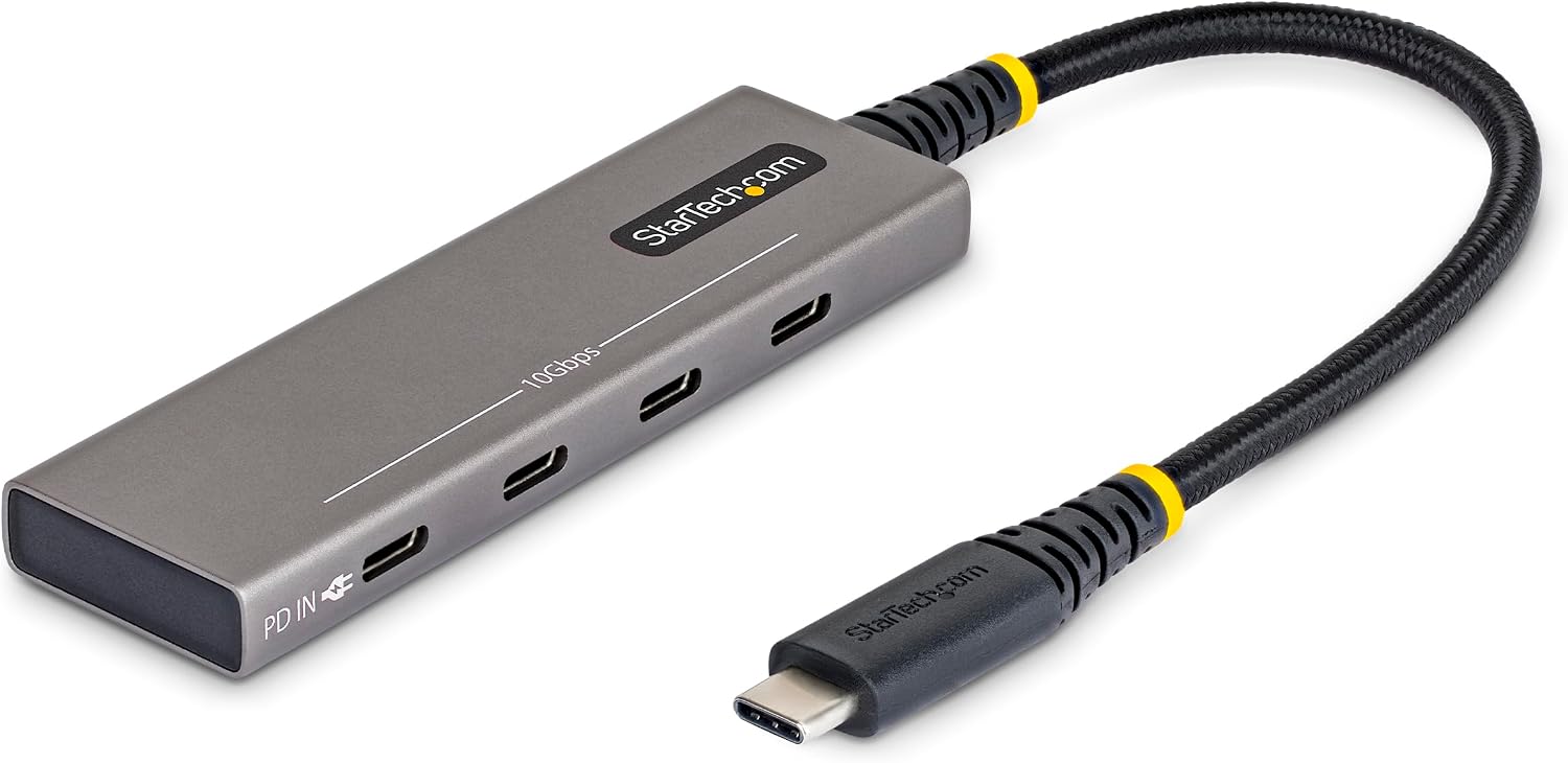 StarTech Hub USB-C 4 Ports 10Gbps, Recharge PD 100W (309B-USBC-HUB)