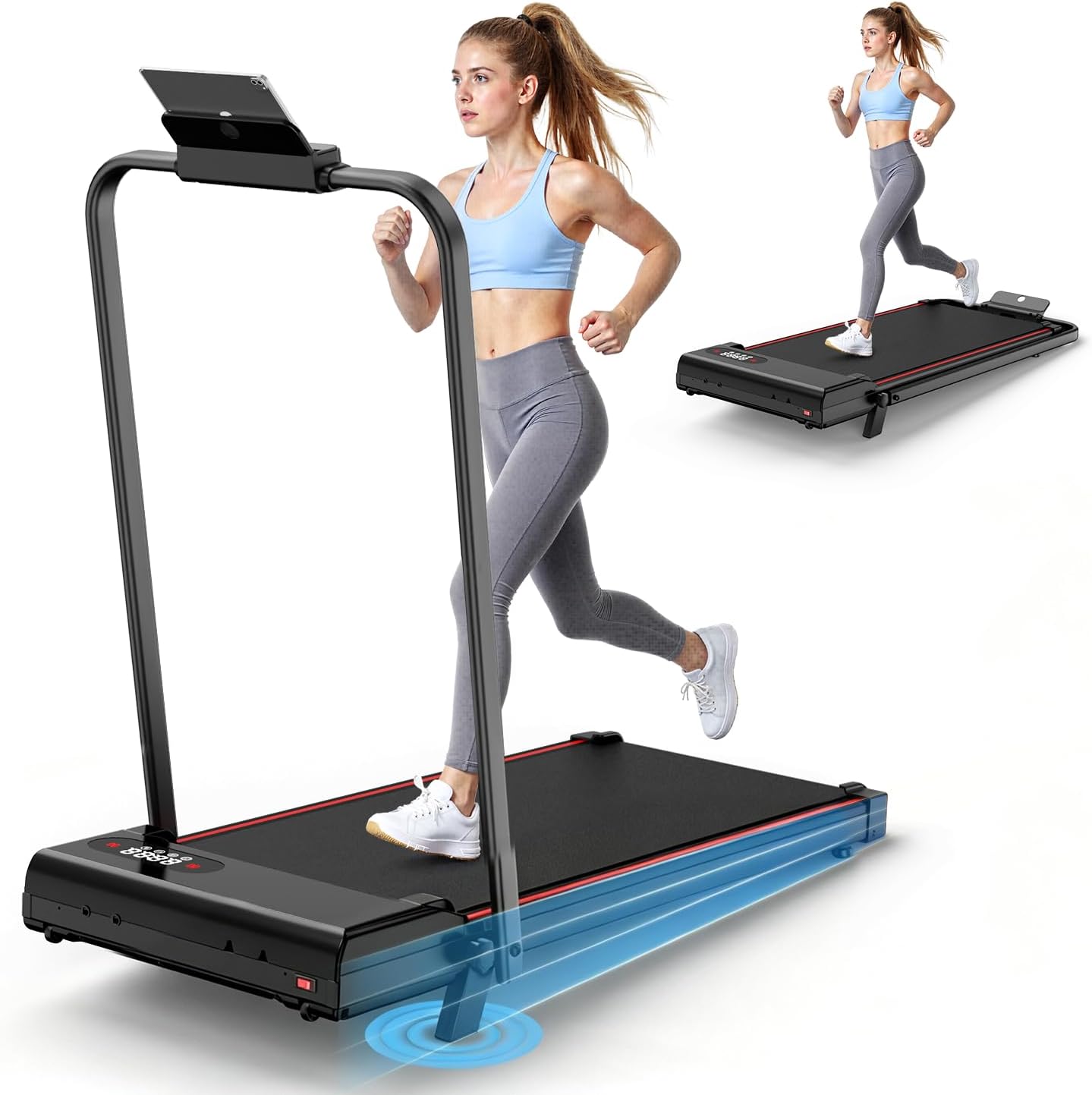 Tapis de Course 4 en 1 Pliable avec Pente 7% – Tapis de Marche Électrique 8 km/h, Moteur 2,5 CV, Système d’Amorti Avancé, Écran LCD, Cadre Renforcé, 130 kg Max – pour Maison & Bureau