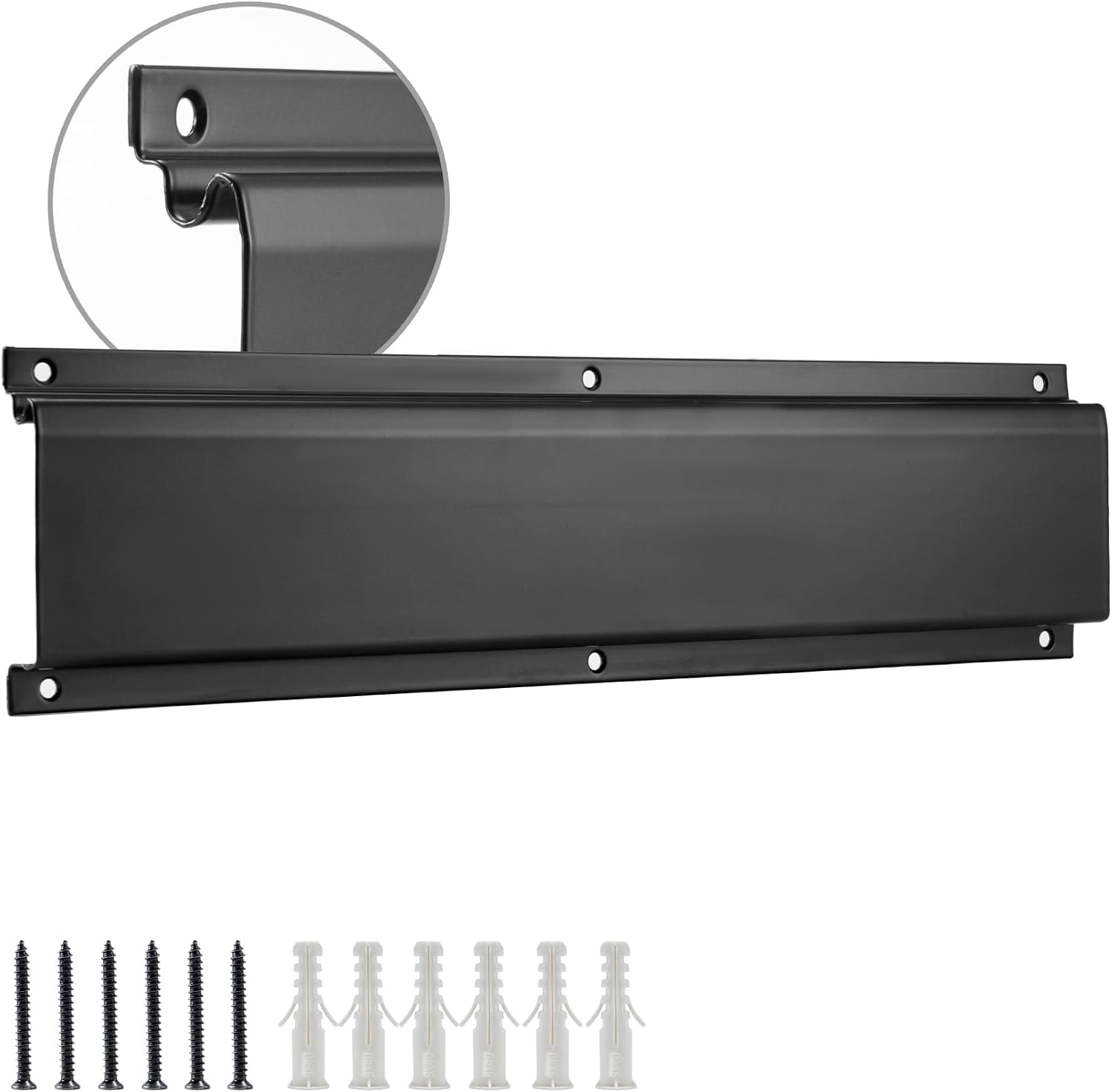 Sinoer, Lot de 2 organiseurs à outils, 40,6 cm de long en métal, accessoires de montage sur rail pour outils de jardin, système de rangement SINOER compatible avec atelier/garage