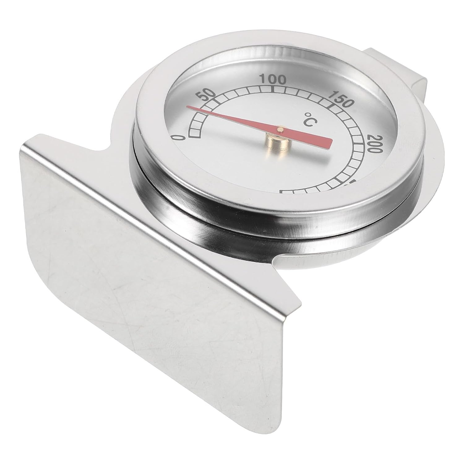 Amosfun Thermomètre de Cuisson en Acier Inoxydable Lecture Analogique Précise, Design Portable Crochet et Support, Cuisine Pâtisserie à Domicile