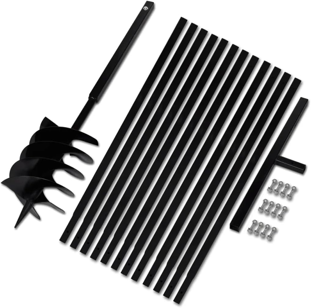 Générique Tarière de Sol avec Manche 200 mm et Tube d'extension 5 m Acier,Quincaillerie,Outils,Perceuses,Tarières,10.1 KG,270535