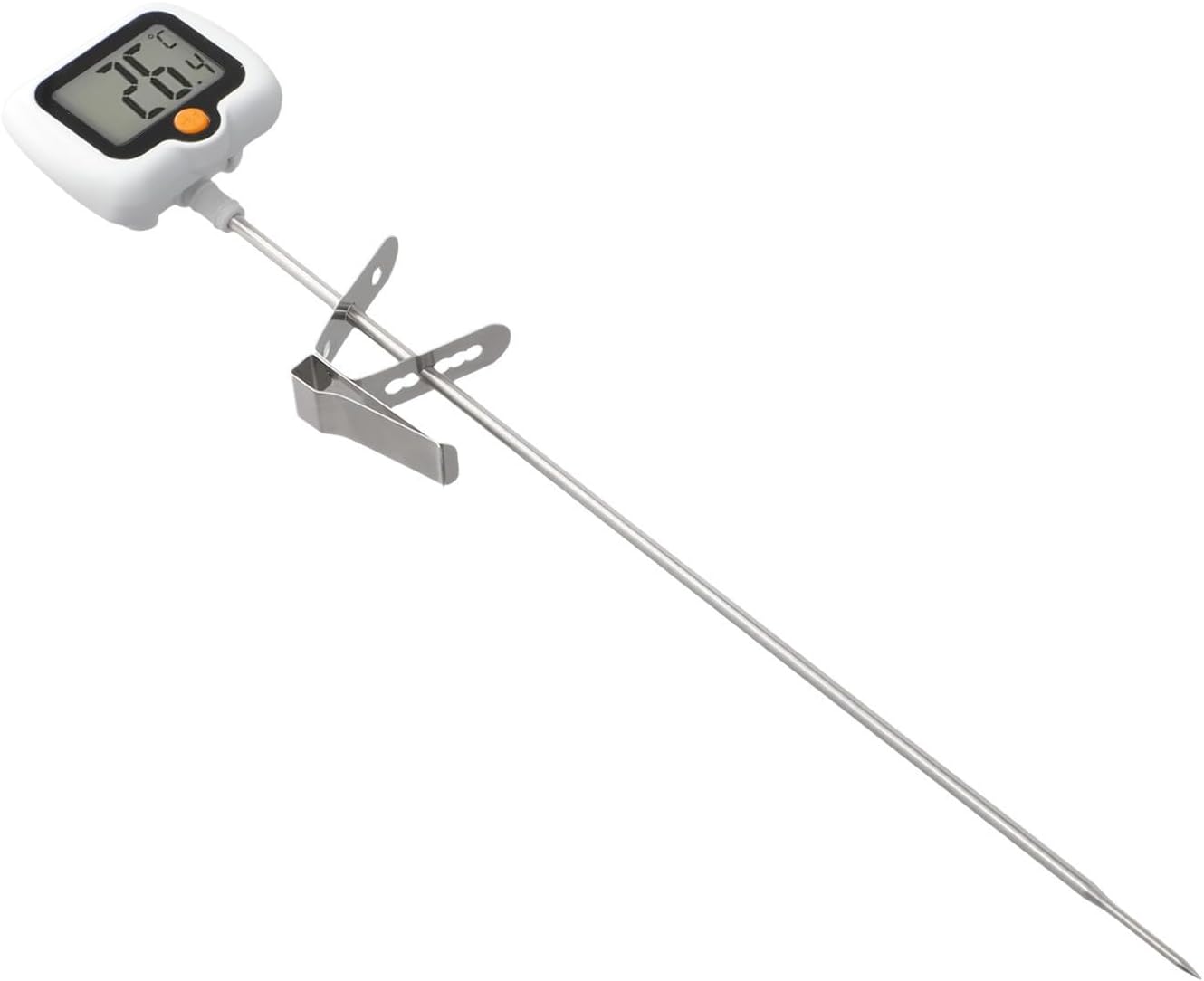 Thermomètre numérique à bonbons avec clip de casserole sonde en acier inoxydable rotatif à 180° -50°C à 300°C Affichage électronique pour cuisson d'huile de cuisine