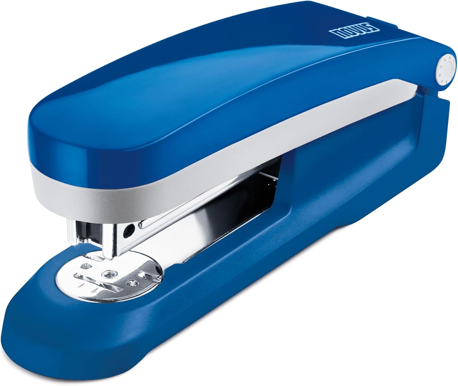 Novus 020-1766 Agrafeuse de bureau E 25, capacité 25 feuilles, 53 mm (Bleu/gris)