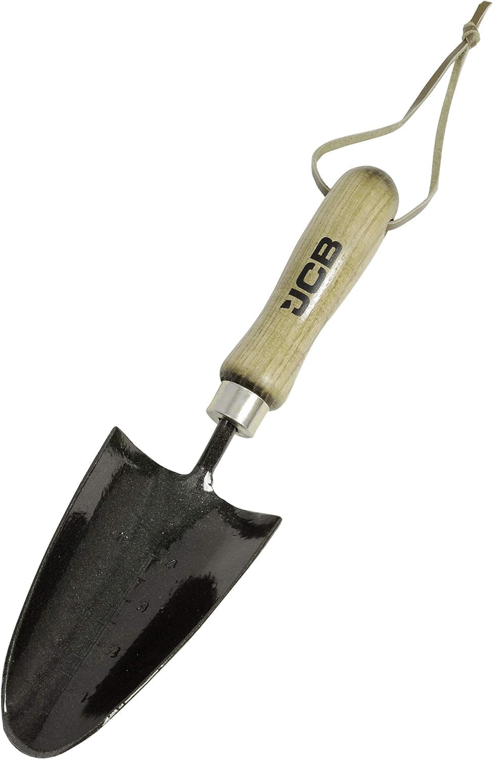 JCB Truelle Manuelle Heritage en Acier forgé à Haute teneur en Carbone, Lame en Acier de 80 x 170 mm, Manche en Bois de frêne, Outil de Jardin Polyvalent, pour Les Professionnels et Les jardiniers