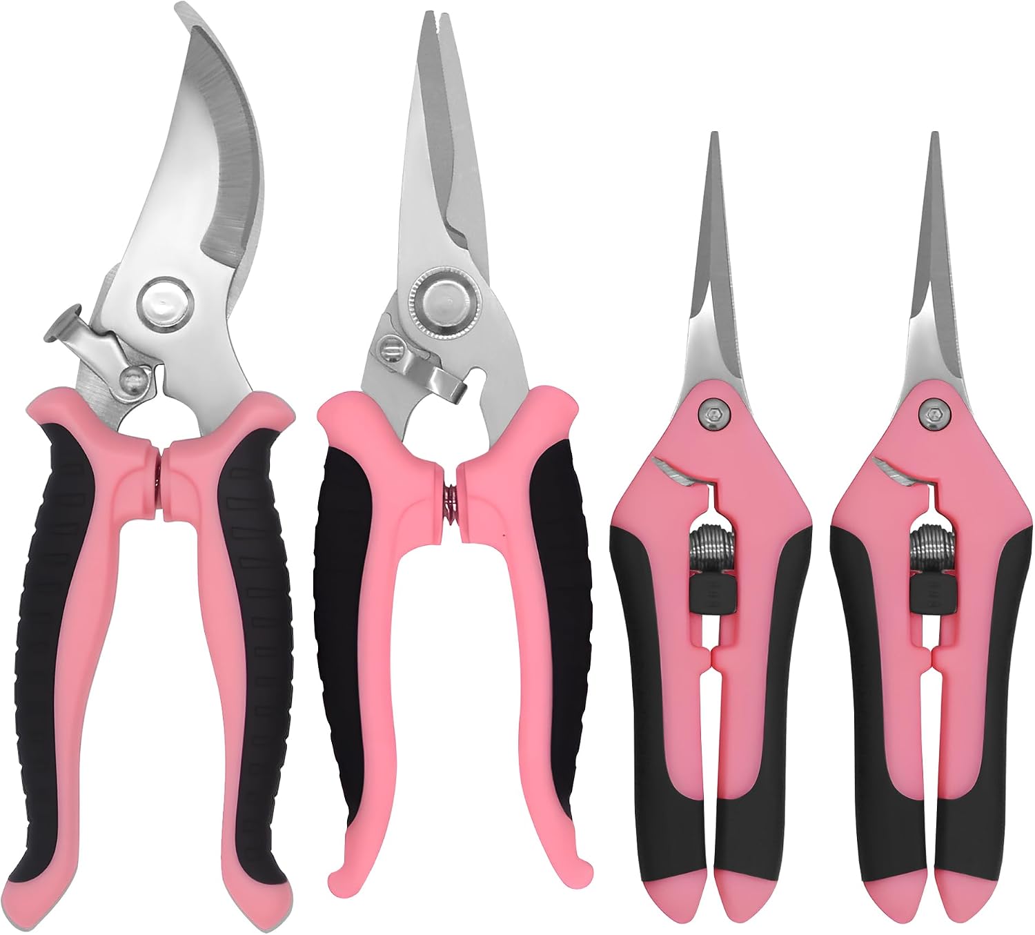 4 pièces Sécateur de Jardin Acier Inoxydable Professionnel-Rose