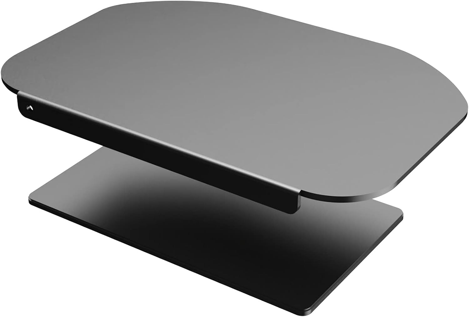 Pholiten Plaque de Renfort pour Support de Moniteur pour Plateaux Minces, en Verre et Autres Plateaux Fragiles, Plaque de Support en Acier avec Fixation par Pince en C Convient à la Plupart des