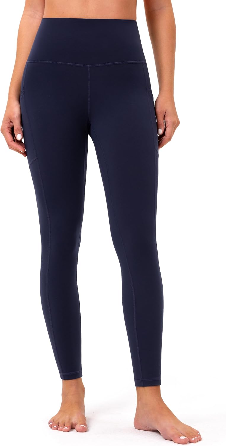 Colorfulkoala Leggings Femme Taille Haute avec Poches 7/8 Legging de Sport Femme Pantalon Yoga Gym Pilates Running Push Up