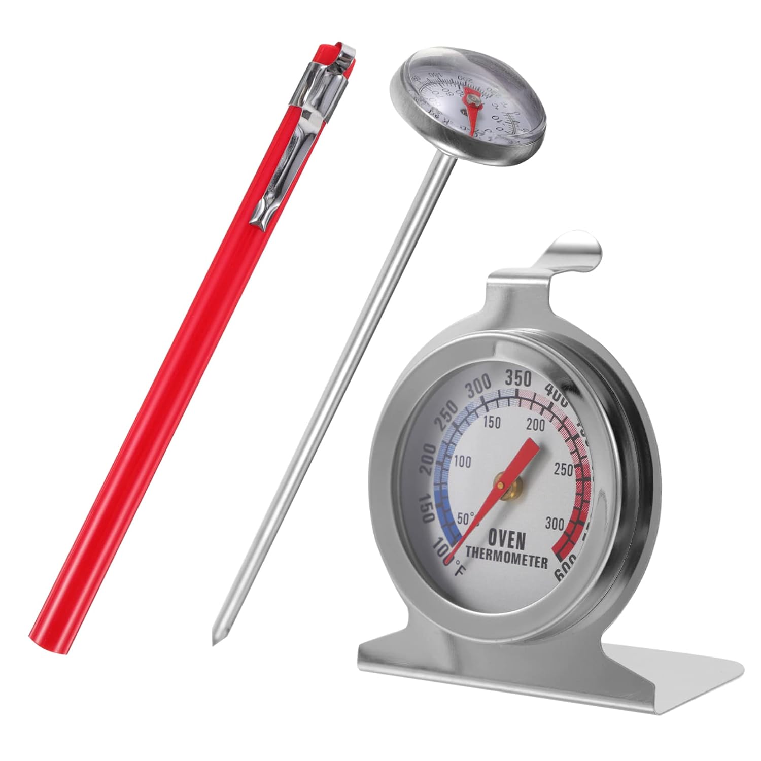 Thermomètre à Viande en Acier Inoxydable Instantané 2 Pièces