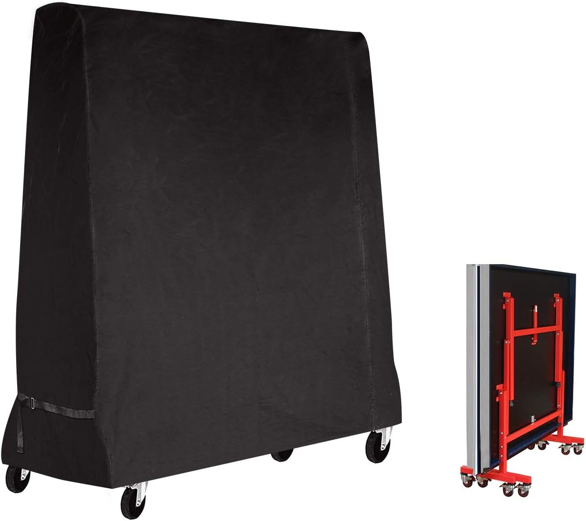 Table de Tennis de Table Housse Imperméable Couverture pour Table de ping Pong 165 x 70 x 185 cm Noir