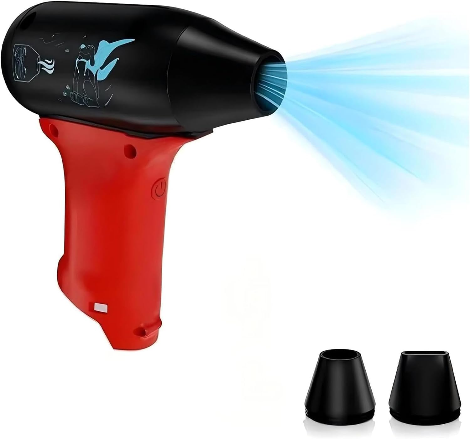 Souffleur électrique portable 130 000 tr/min à haute vitesse pour un séchage rapide des surfaces de nettoyage de la maison, de la voiture, du bureau