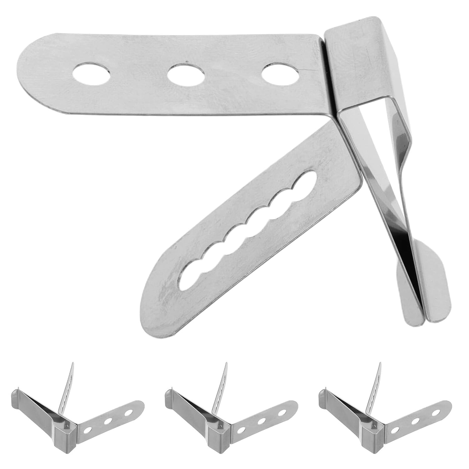 TOYANDONA 4 Pièces Pince pour Sonde de Thermomètre Acier Inoxydable Support pour Thermomètre de Barbecue Ustensiles de Cuisine Pinces pour Sondes Fixation