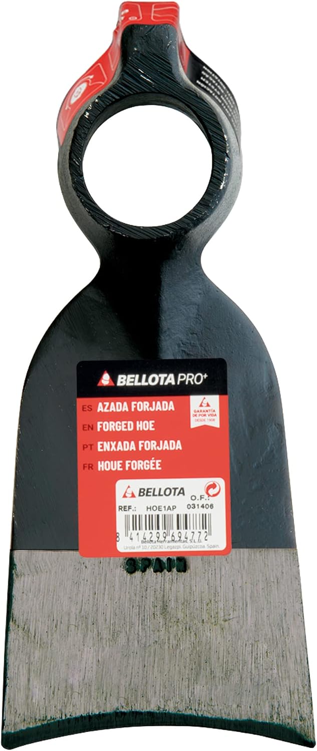 Bellota HOE242AW360P - Petite houe pour la créer de plates-bandes et les zones rocailleuses - Avec manche en bois - Système anti-rotation - Fonction marteau