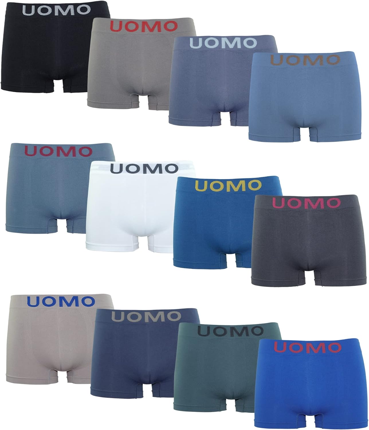 Channo Boxers en Nylon sans Coutures pour Homme, Doux, Élastiques et Confortables - Collection Uomo