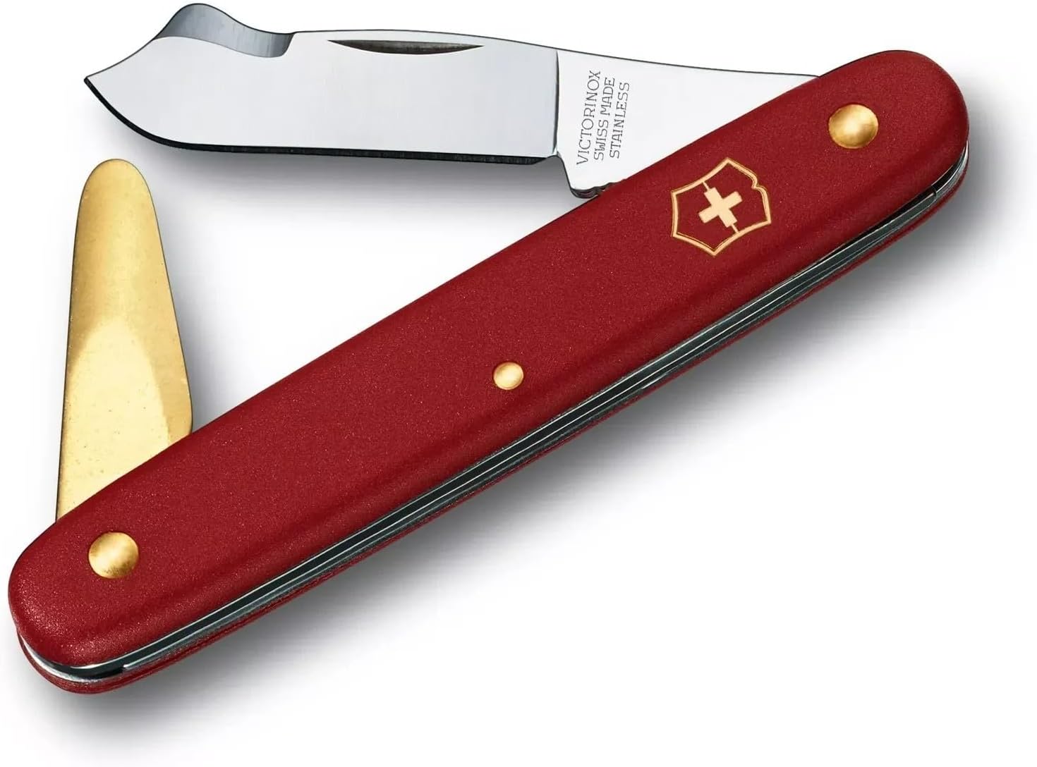Victorinox Couteau de Jardin Greffoir Combi 2, 3 Fonctions, Rouge