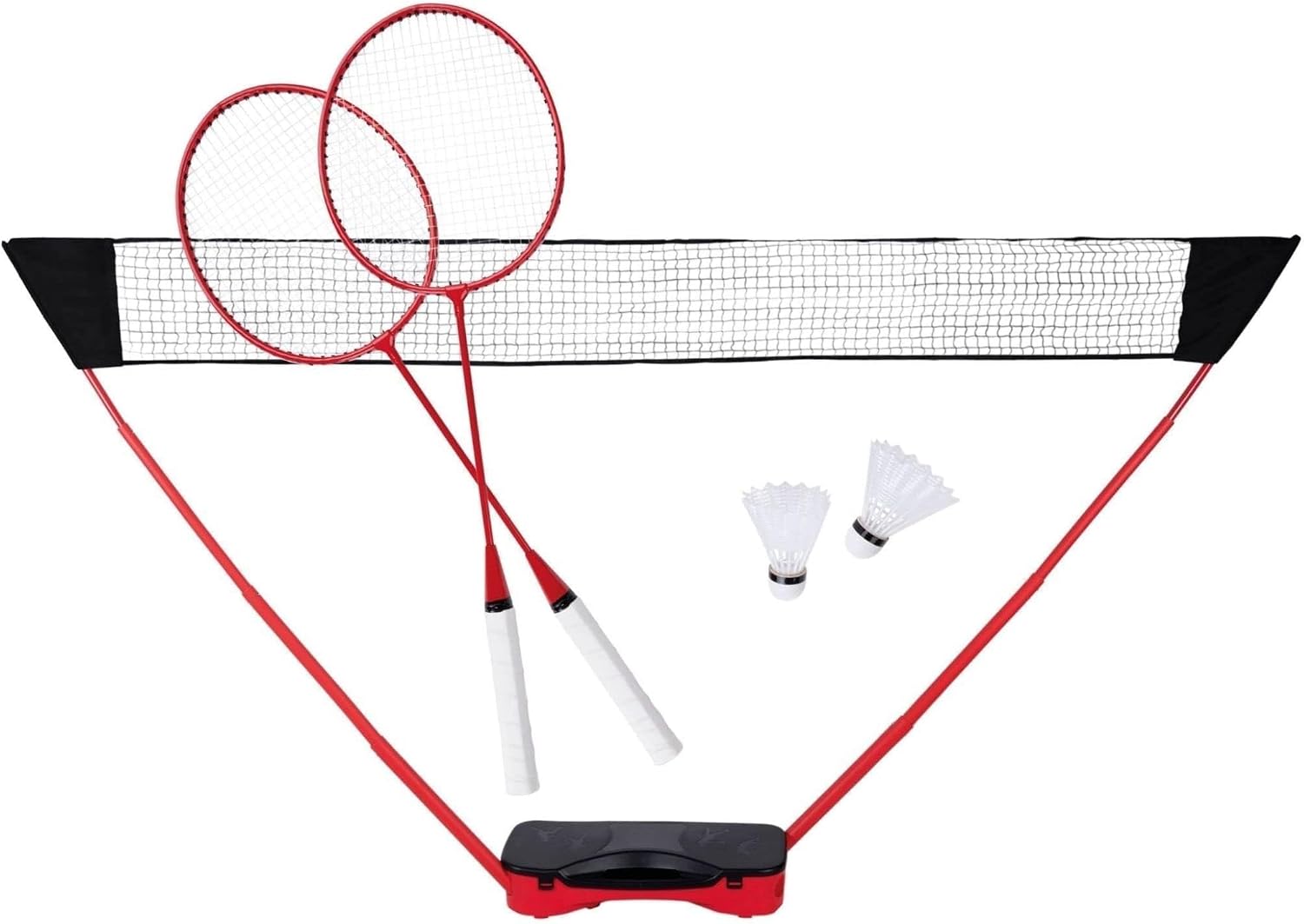 Donnay Badminton Set Complet - Raquette De Badminton pour 2 Joueurs - avec Volant et Filet Exterieur - Idéal pour Jeux Exterieur Adulte