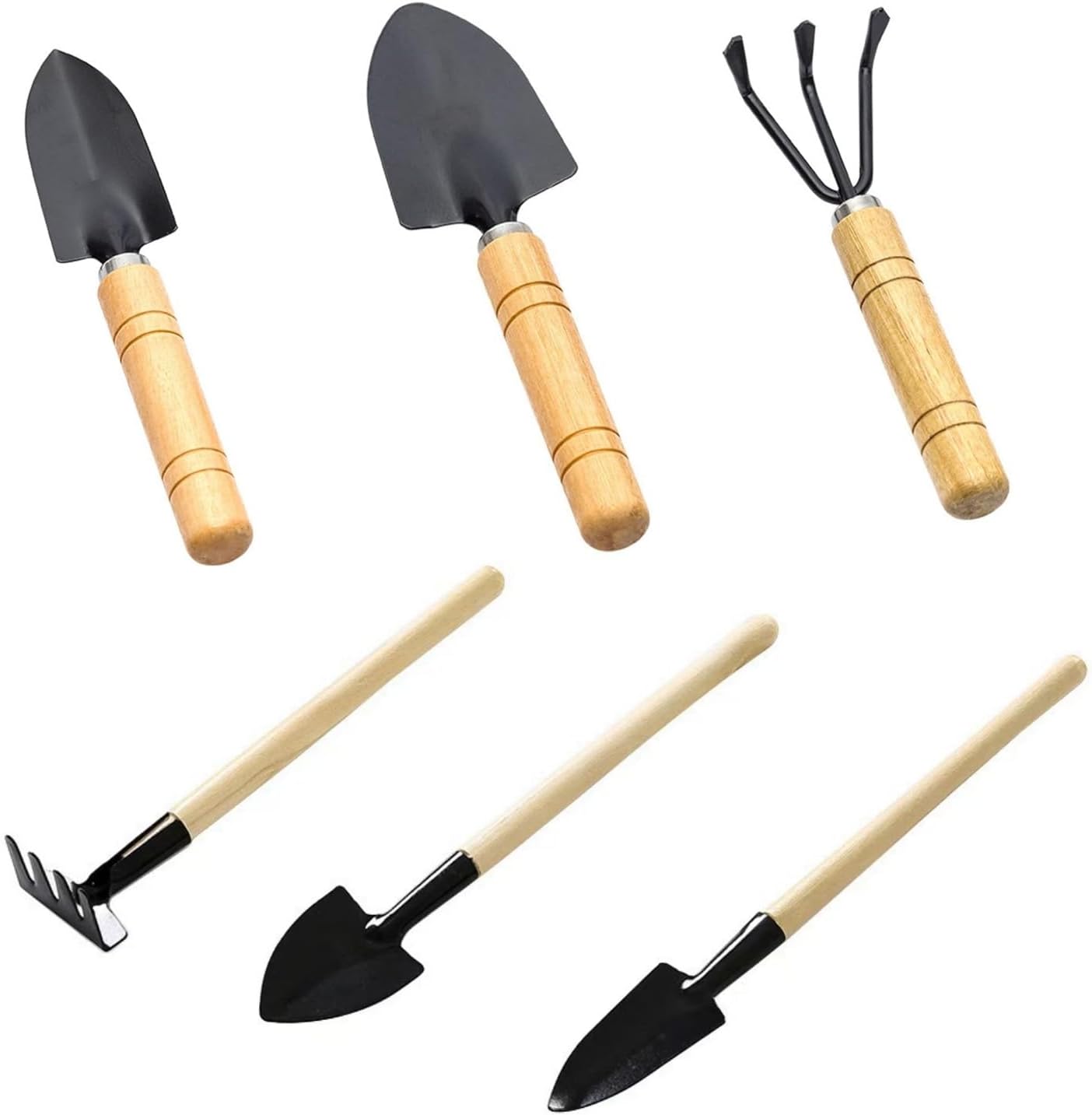 Mini outils de jardinage,6 pièce petits outils de jardin,mini pelle et râteau pour plantes,accessoires jardinage miniatures,pour Planter des Fleurs,Repiquer