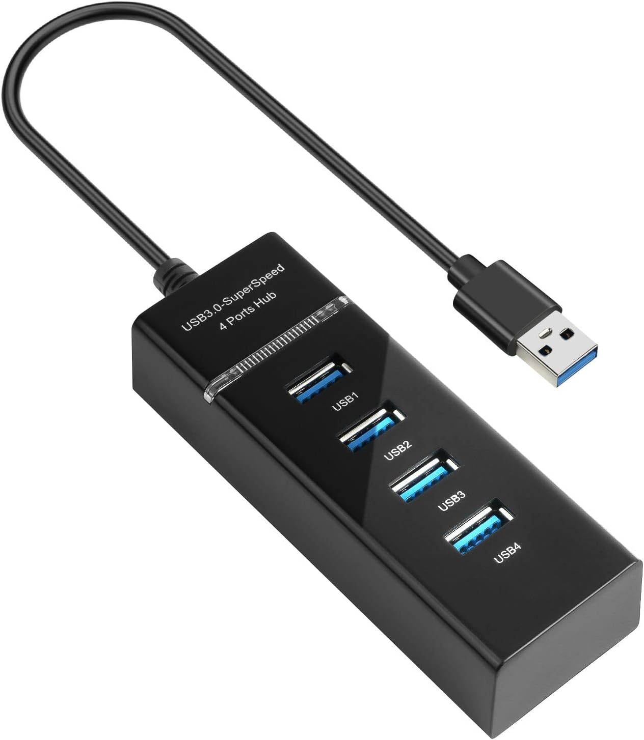 AXFEE Hub USB 3.0, Data Hub 4 Ports USB 3.0, Multi Prise Rallonge USB 3.0