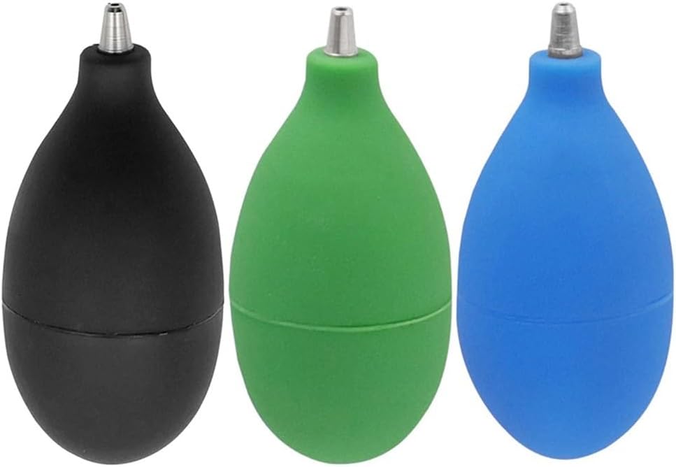 Souffleur d'air puissant pour nettoyage de l'objectif de l'appareil photo, dépoussiérant portable en PVC souple pour montre, clavier, ordinateur portable et équipement optique, noir