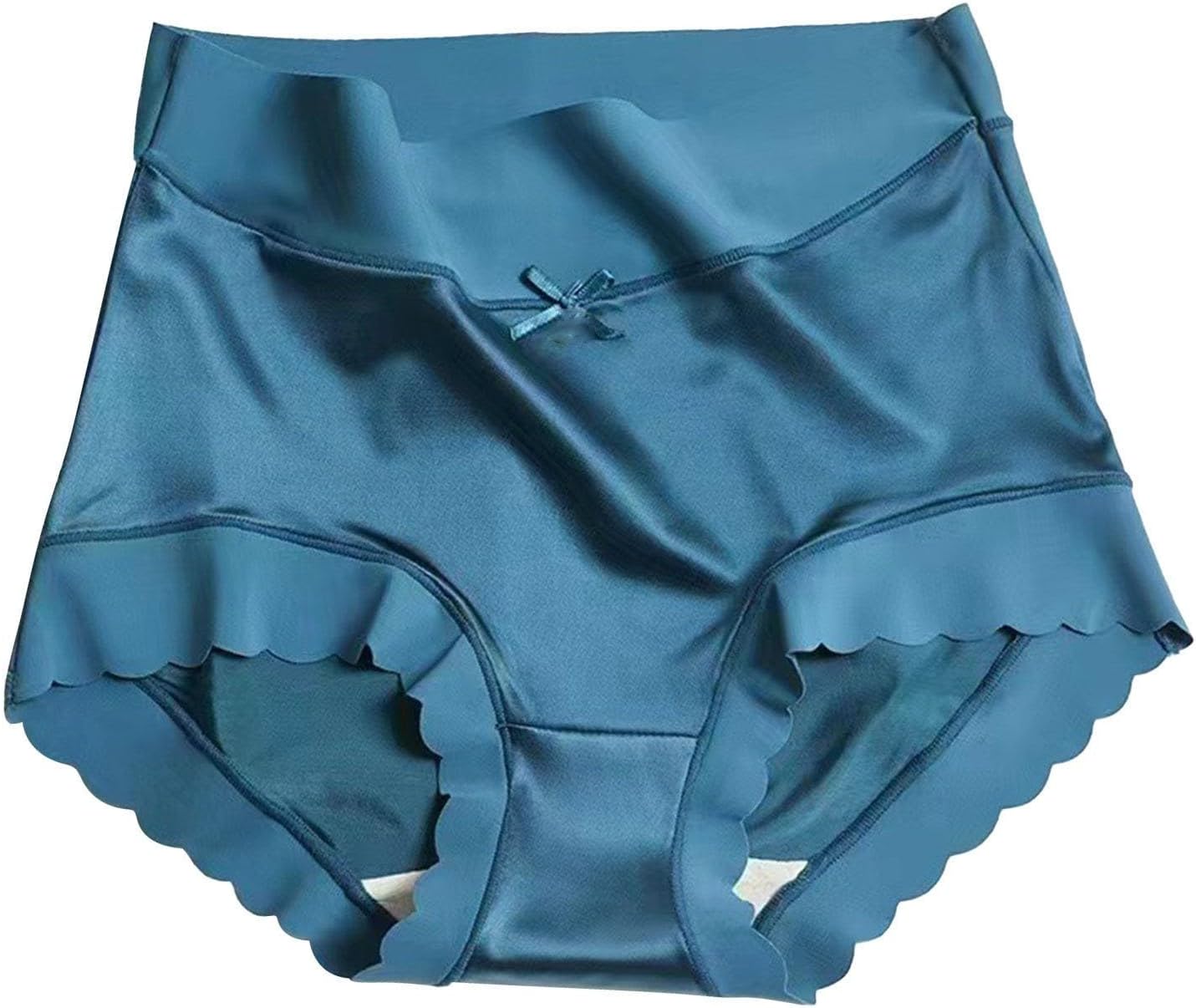 Femmes Premium Satin Glace Soie Taille Haute Culotte Satin Glace Soie sans Couture façonnage Slips Glace Soie Taille Haute Pantie Culotte Menstruelle Lavable Grande Taille Sport