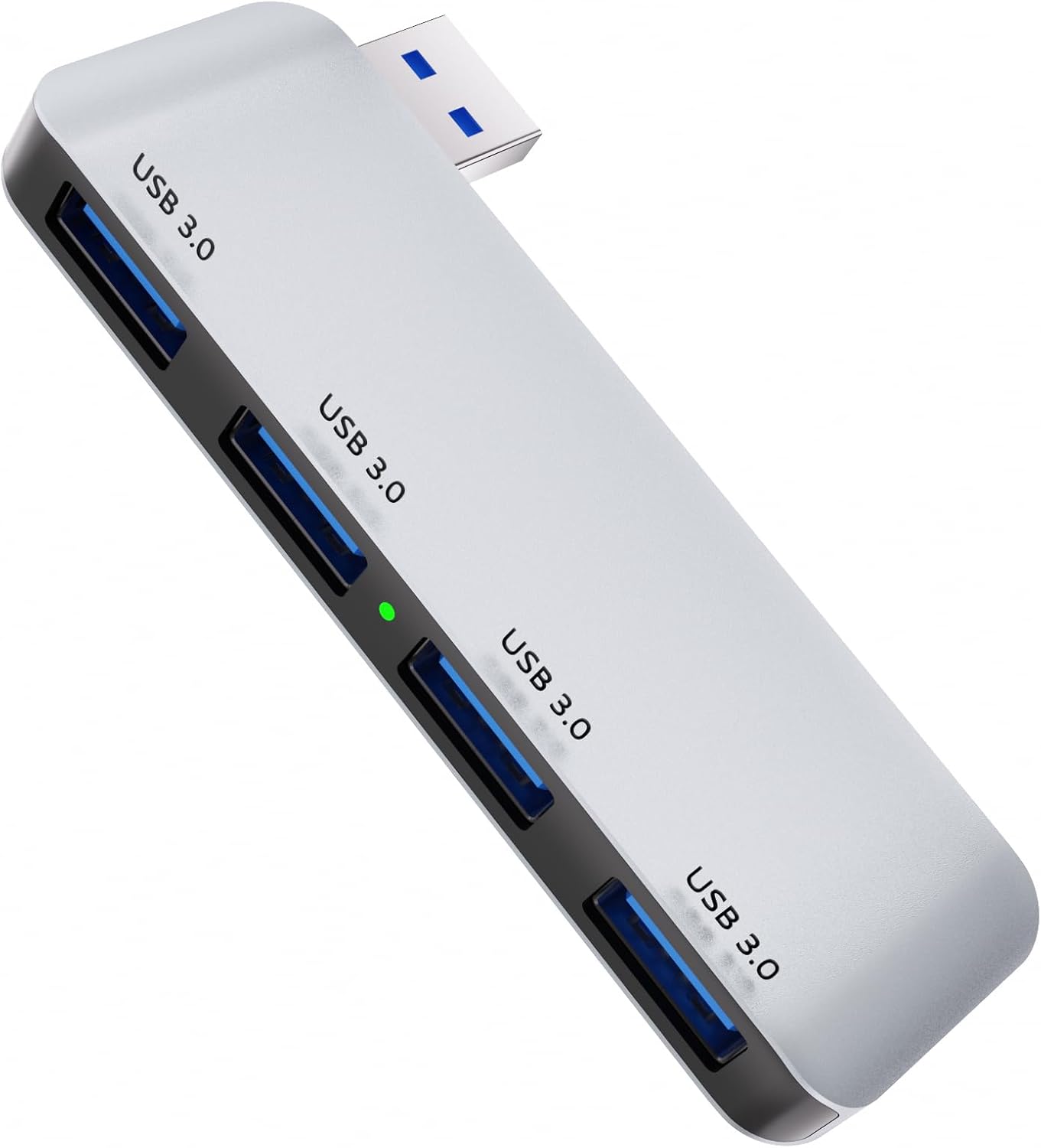 Hub USB 4 Ports, Adaptateur USB-A 3.0 5Gbps, 4-en-1 Multiport Concentrateur avec Transfert de Données, Répartiteur USB Portable pour Laptop, iMac, PC, Disque Dur, Imprimante, Clavier, Souris (Droite)