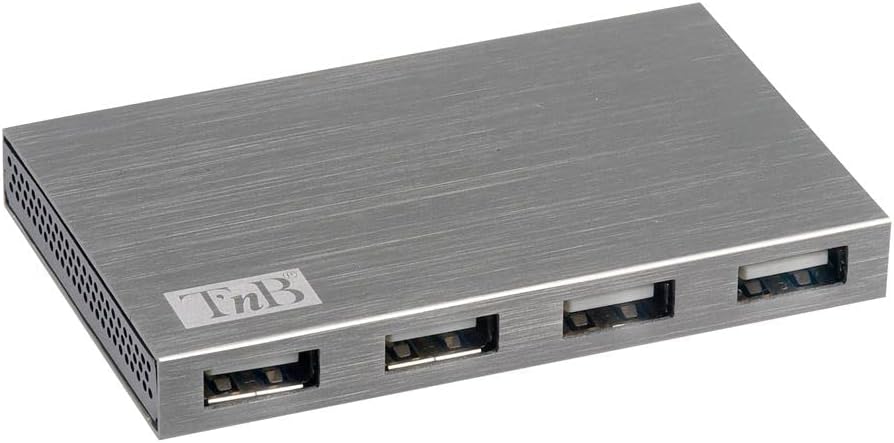 T'nB B7 Hub USB avec alimentation secteur 2A 7 ports Alu