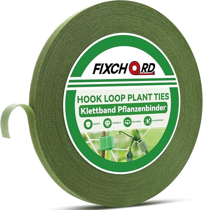 Attaches de Jardin pour Plantes, 30m*12mm Attache Plante Grimpante, Attache Plante Grimpante pour Tomate, Liens de Plantes Bande de Fixation Réutilisable, Verre Vert