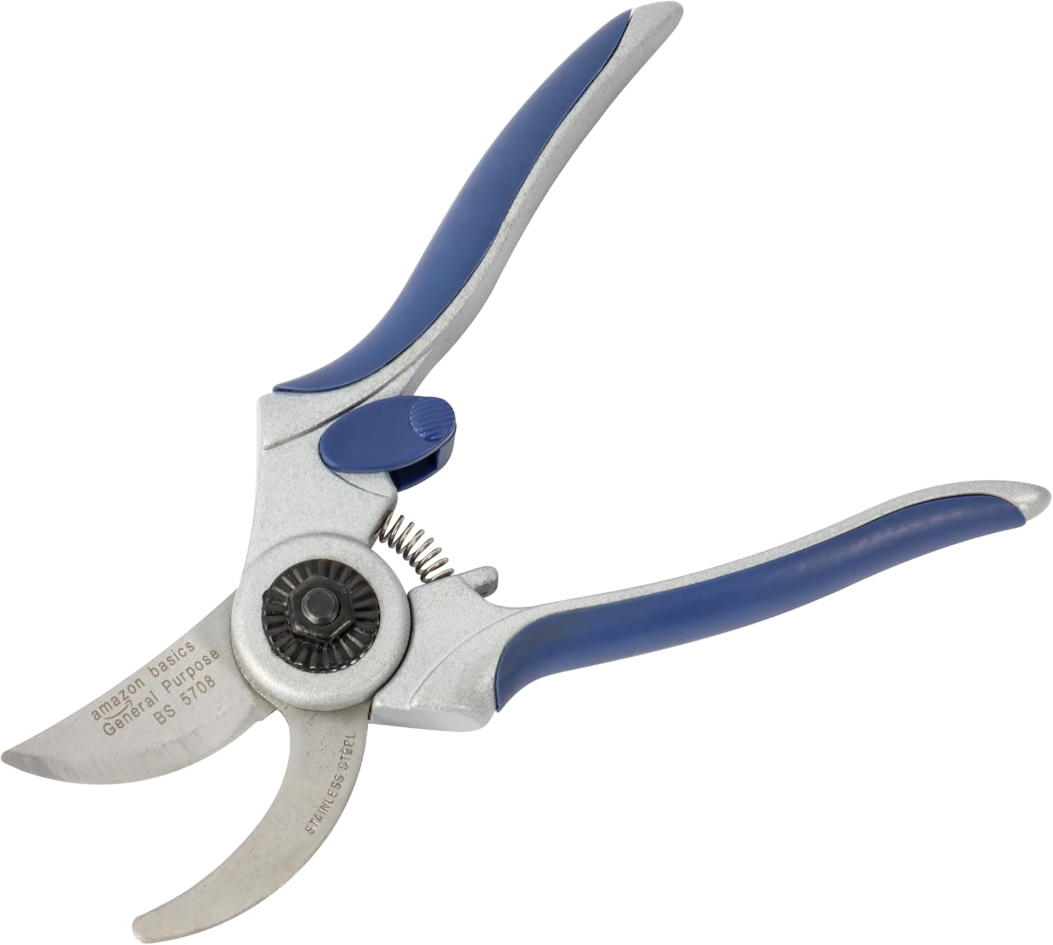 Amazon Basics Sécateur en acier de 17,8 cm, Bleu