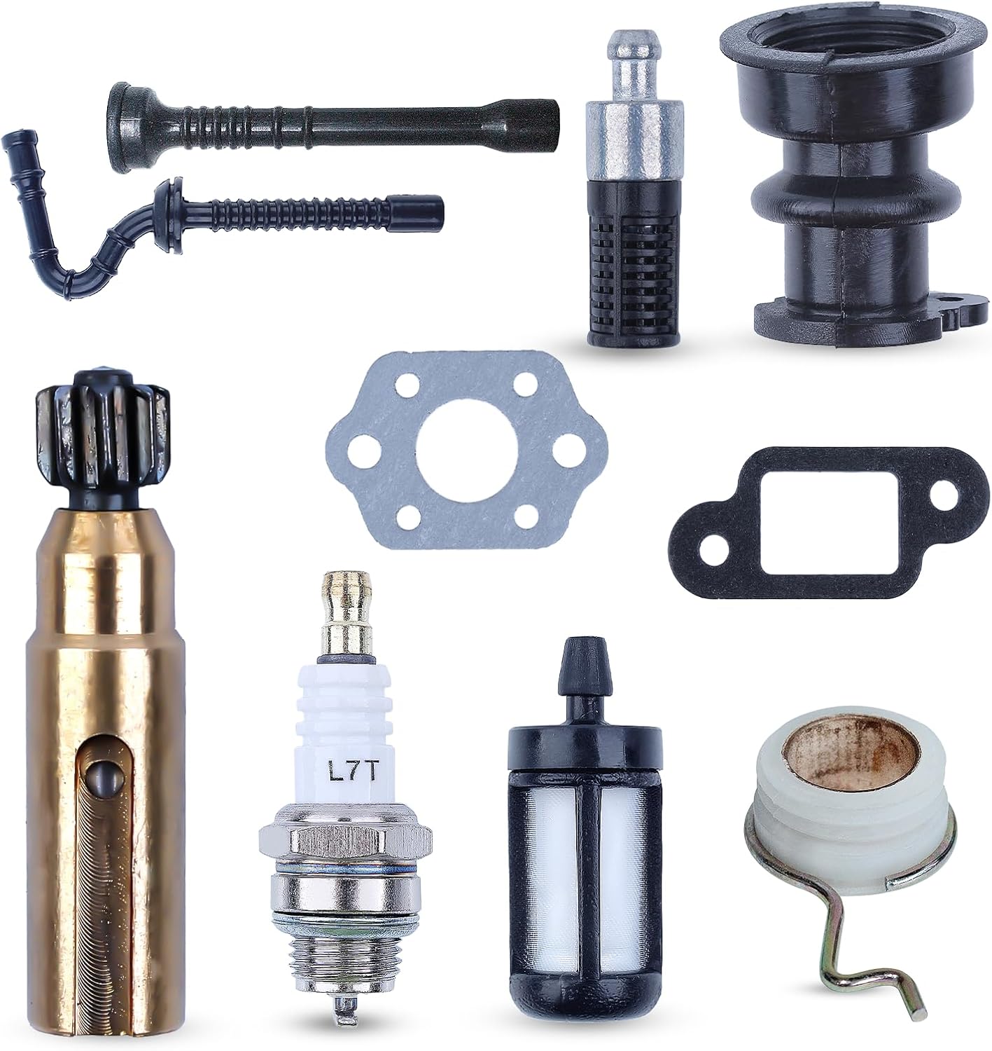 Adefol Collecteur d'admission La Pompe à Huile Vis sans Fin Filtre de Tuyau de mazout Kit pour Stihl 025 023 021 MS250 MS230 MS210 Pièces de tronçonneuse 11231412200 11236403200