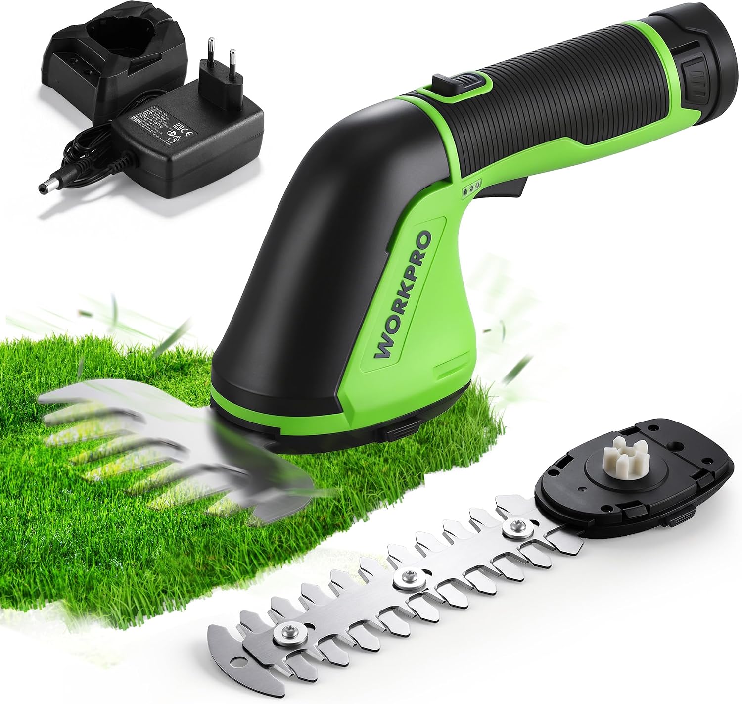 WORKPRO 2-en-1 Cisaille à Gazon et Taille-Buissons sans Fil 12V