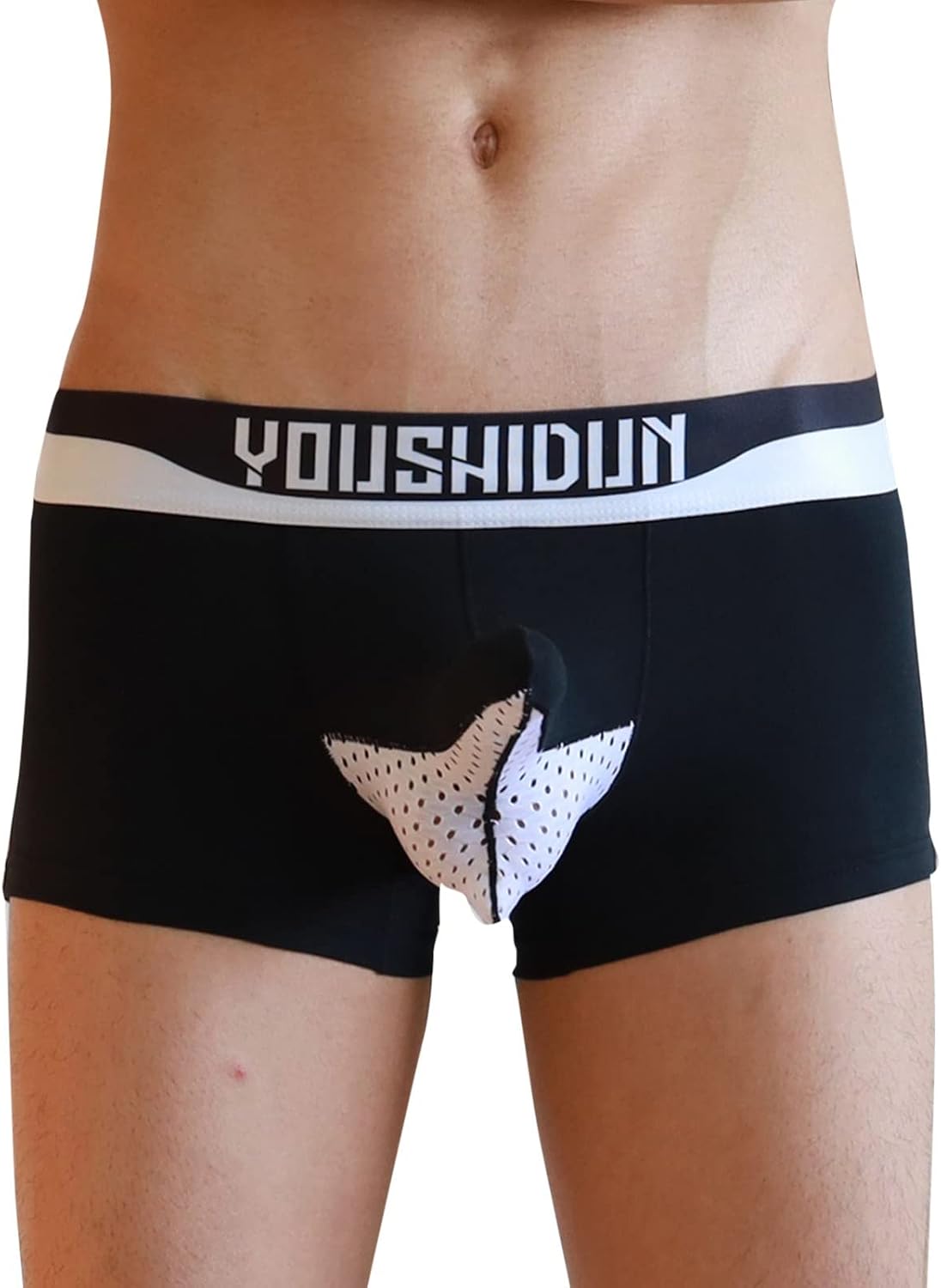 Dim Homme Boxer Homme décontracté éléphant Tronc Solide sous-vêtement Respirant Pantalon Solide Culotte Confortable Slips