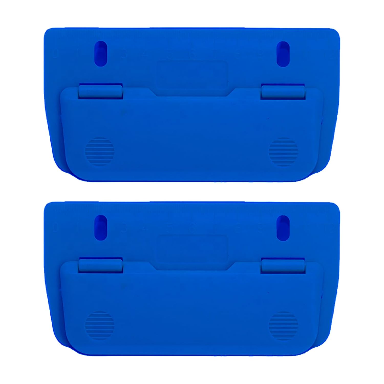 Lot de 2 mini perforatrices de poche en plastique avec notes adhésives pour perforation de 8 cm avec échelle de 12 cm, pour l'école, le bureau, la maison, bleu