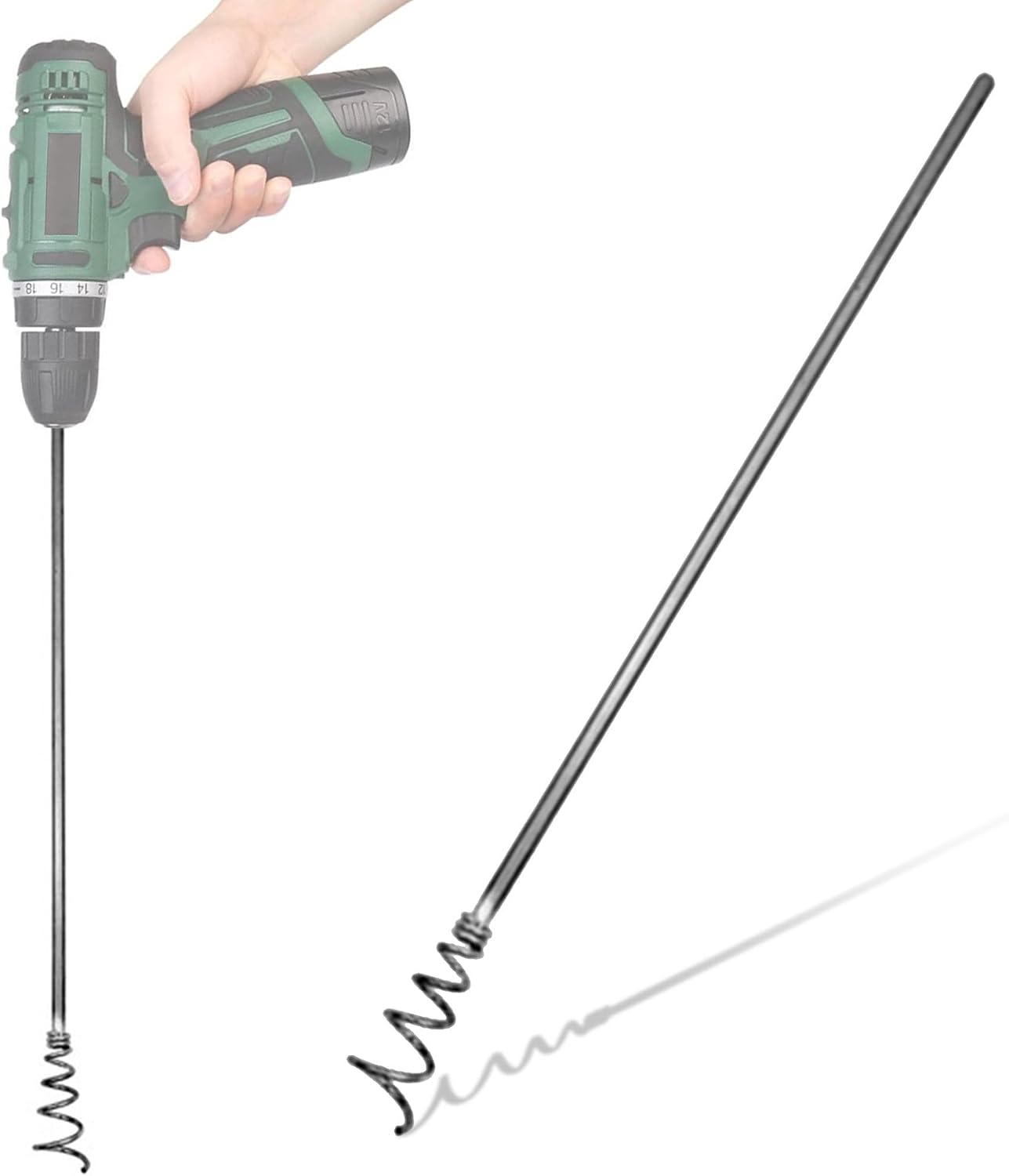 FISHTEC Foret Désherbeur pour Perceuse Mèche d'Extraction de Jardin