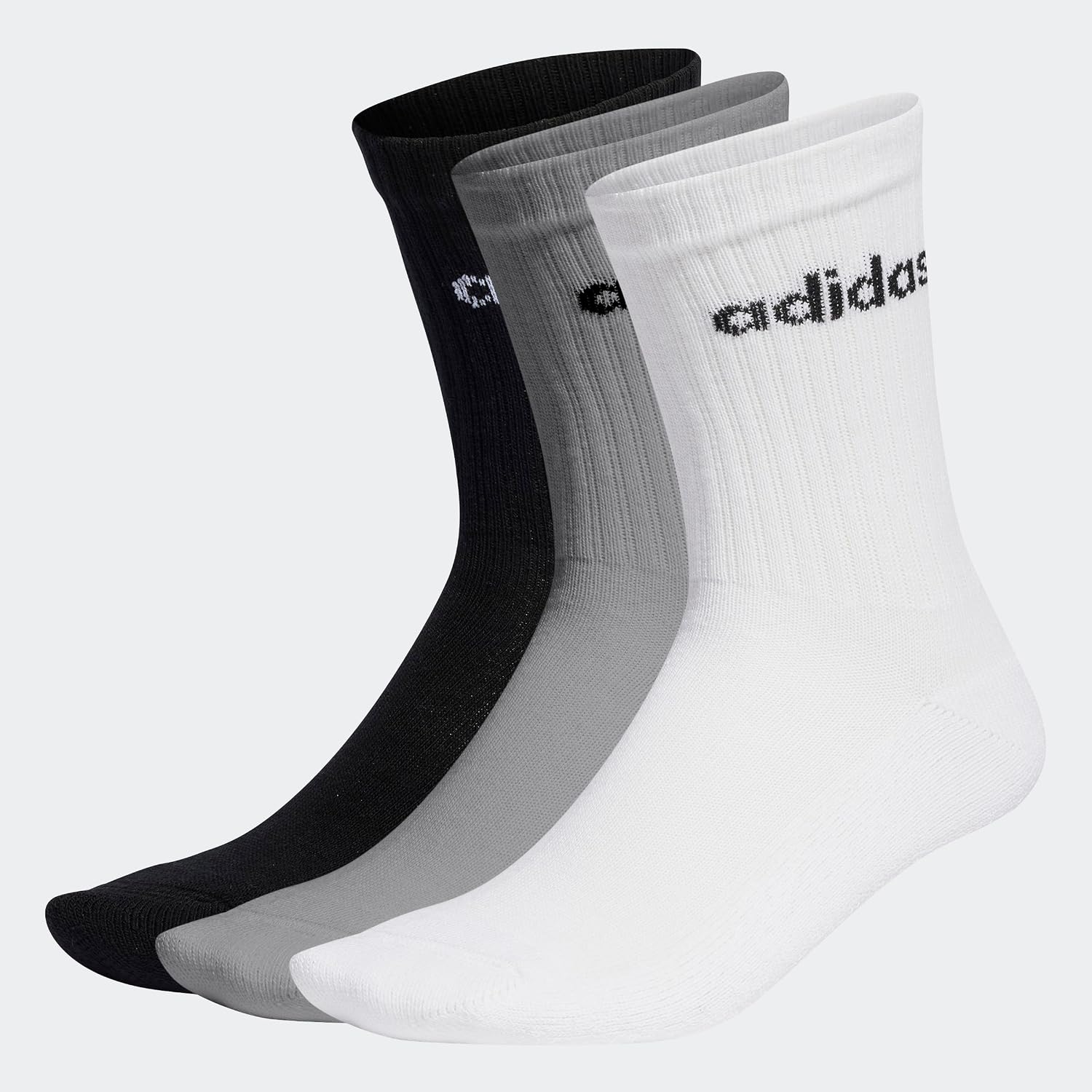 adidas Linear Crew Cushioned Socks 3 Pairs CHAUSSETTES Mixte