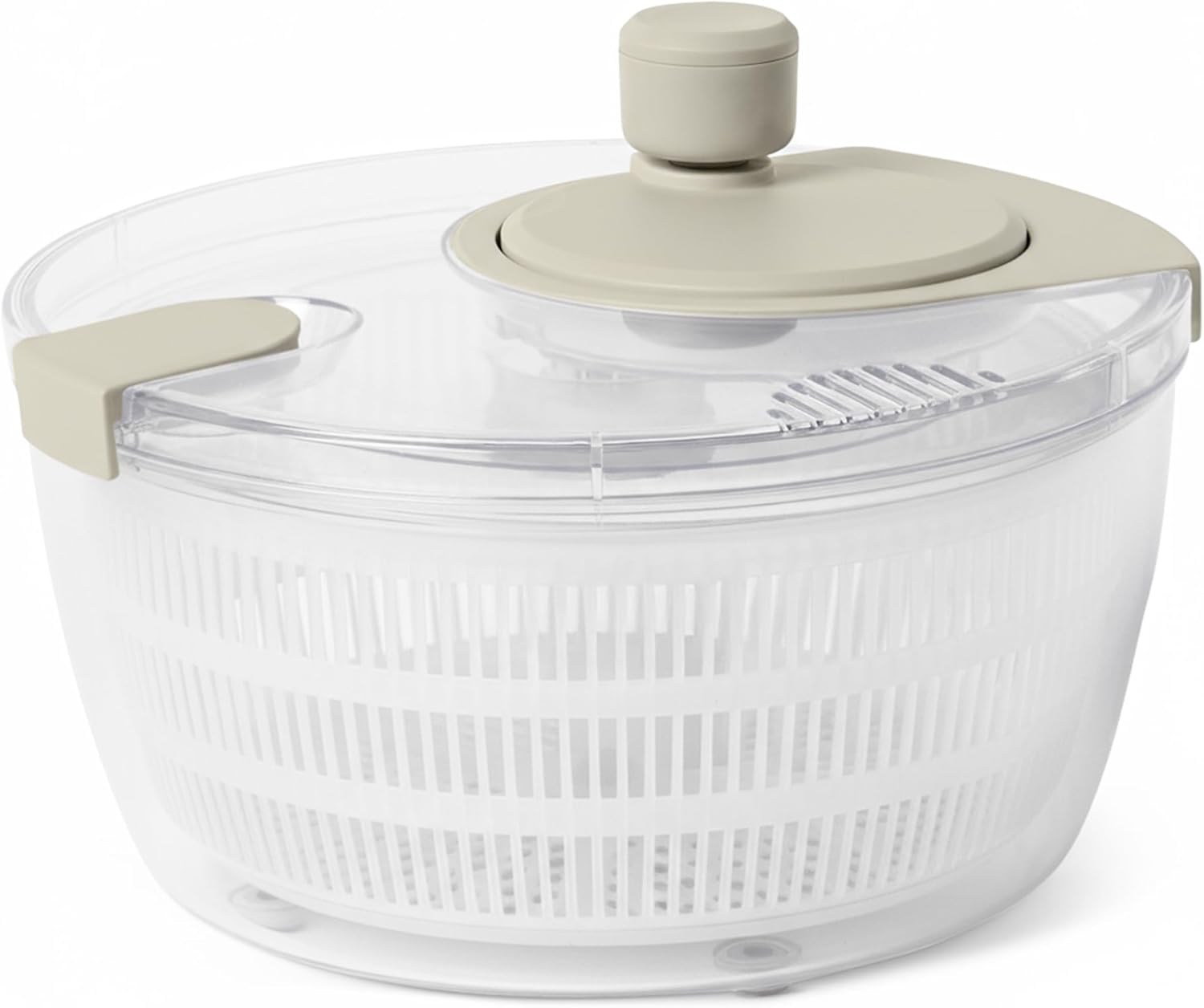 Amazon Basics Essoreuse à Salade, sans BPA, 4L, Couleur Gris Lin