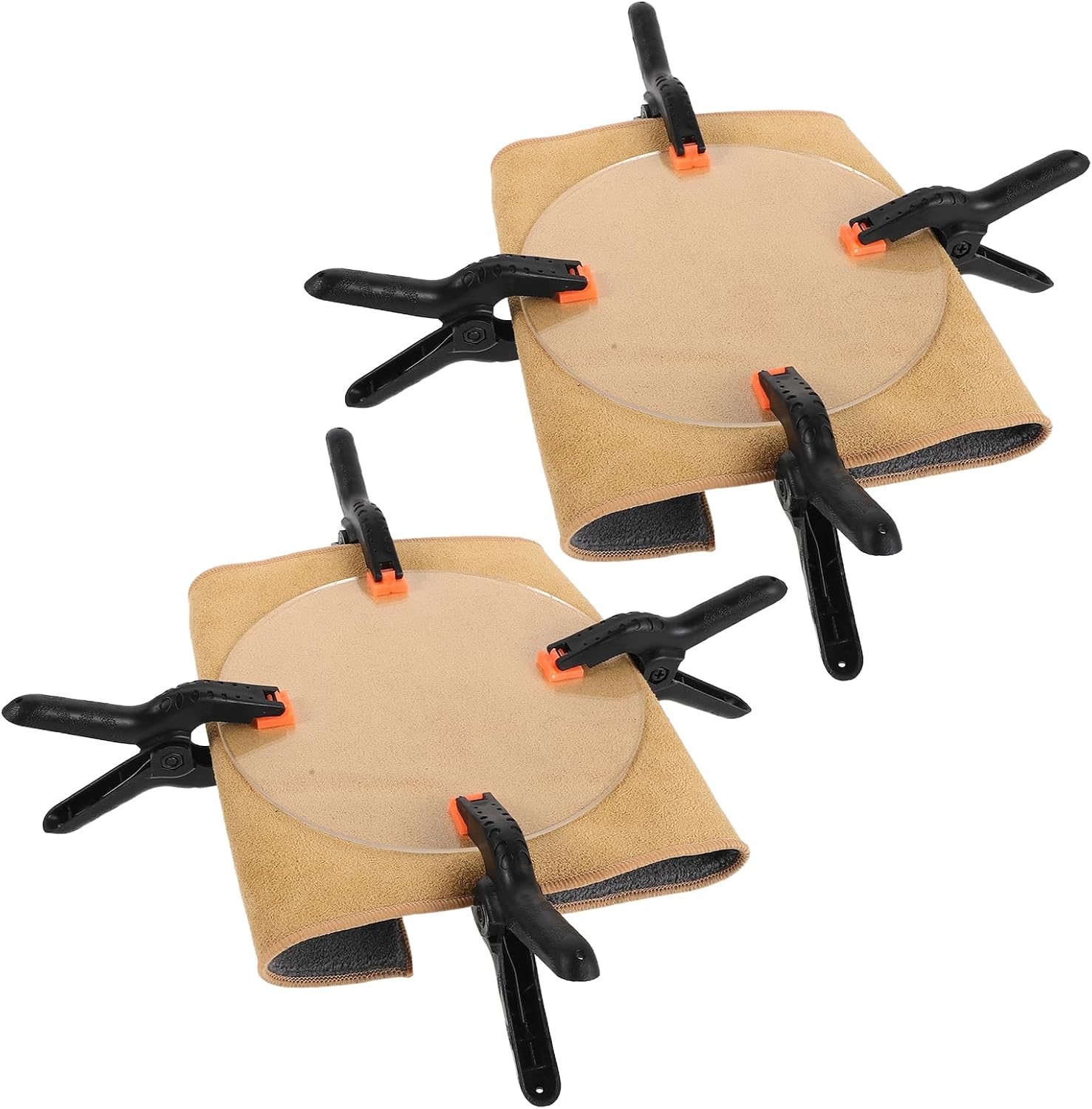Operitacx Kit de Nettoyage pour Cartes à Collectionner 1 Kit Outils de Lissage, Disques Transparents, Tampons de Nettoyage et Pinces, pour Restauration et Entretien des Cartes de Sport,