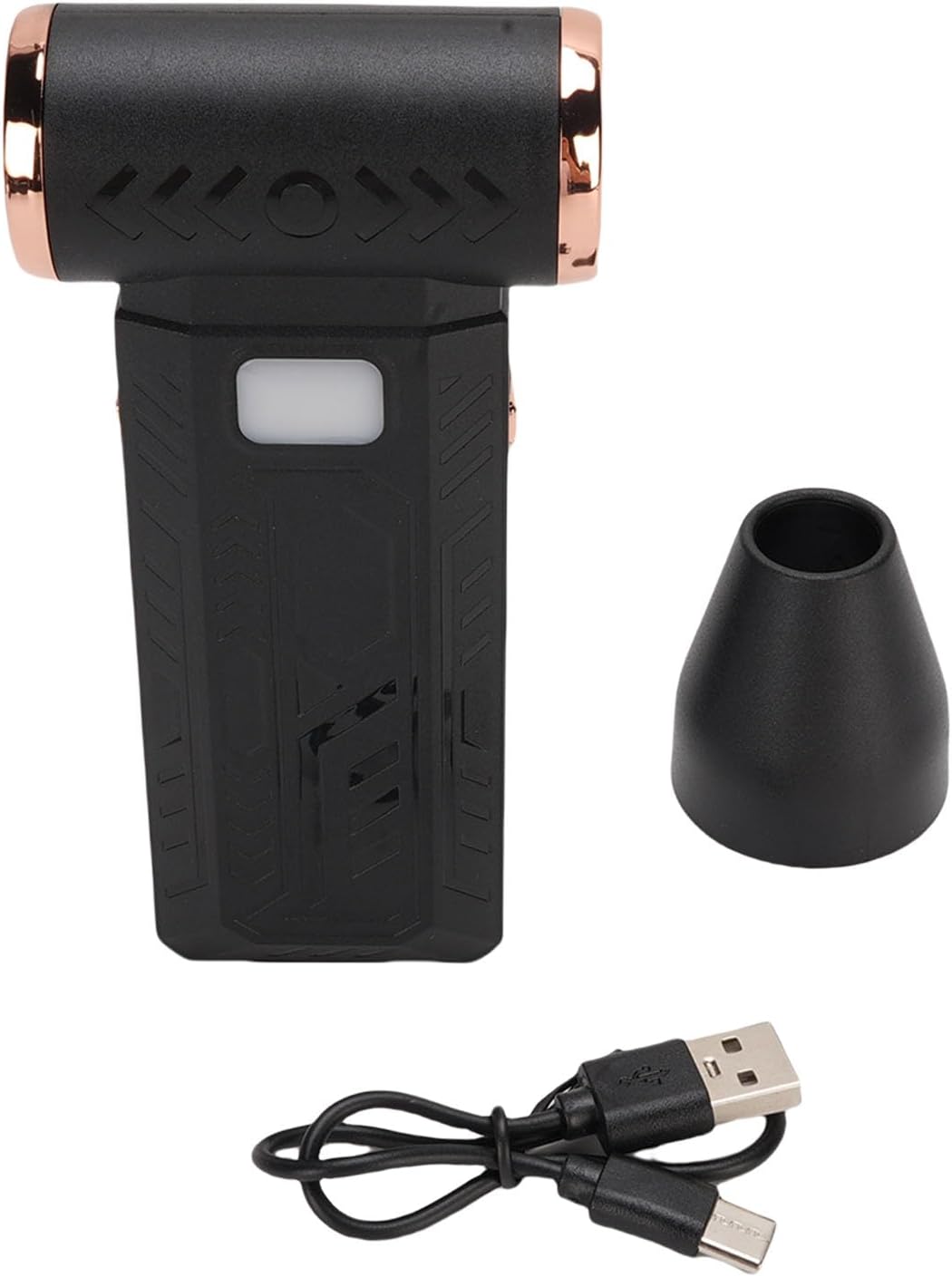 Dépoussiéreur électrique avec moteur haute vitesse, batterie 8 000 mAh, souffleur à jet portable, rechargeable par USB pour le camping, les voyages, le nettoyage de PC (Blanche)