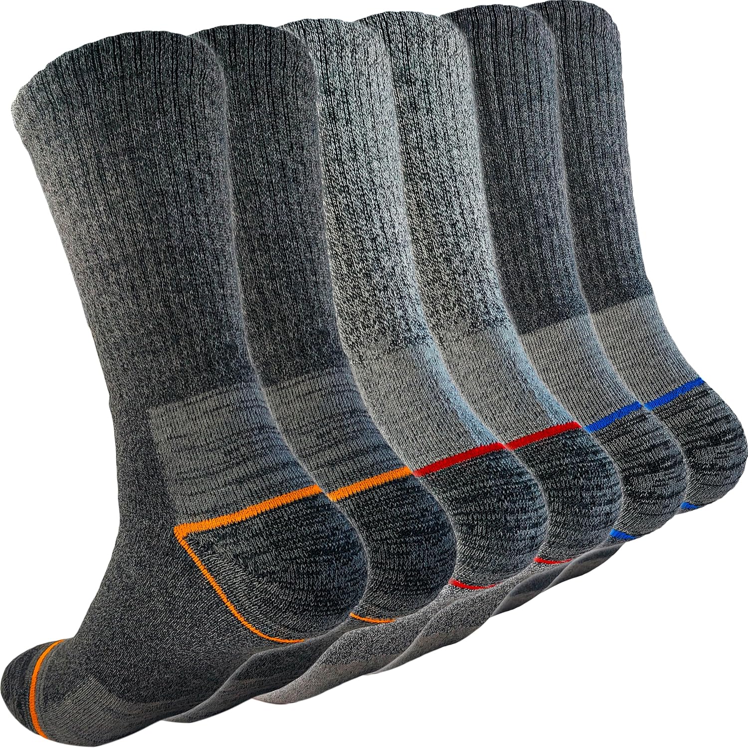 topline 6 PAIRES Chaussette de Travail - Chaussettes Chaudes - Chaussettes Hiver homme - Chaussettes Thermiques homme renforcées